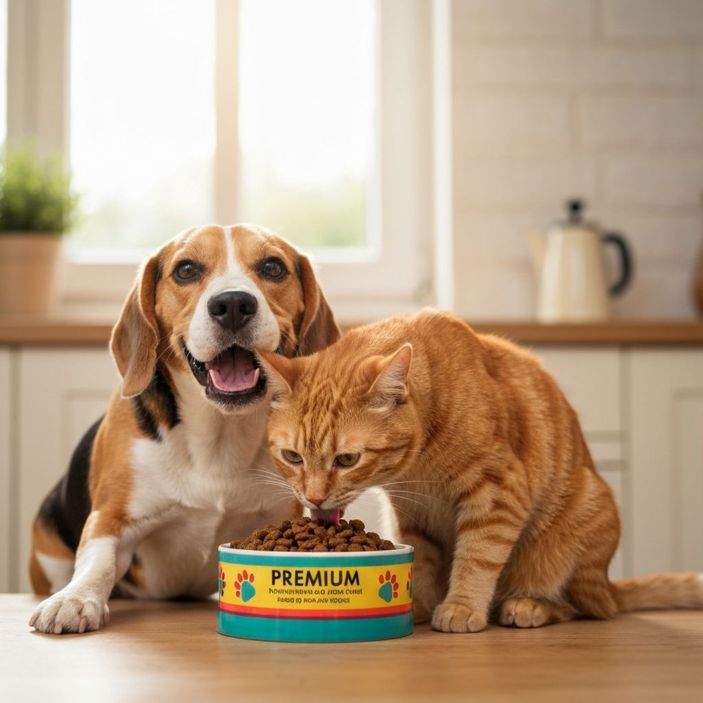 Щаслива собака та кіт